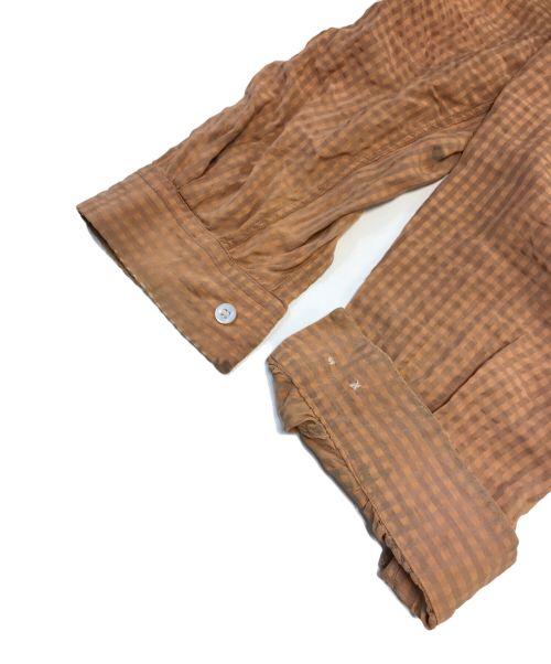 colebrooke（コールブルック）colebrooke (コールブルック) チェックシャツ オレンジ サイズ:MEDIUM 15・15 1/2の古着・服飾アイテム