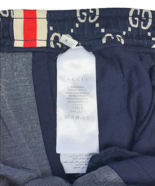 GUCCI（グッチ）GUCCI (グッチ) GGジャカードジョギングパンツ ネイビー サイズ:Ｍの古着・服飾アイテム