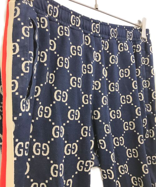 GUCCI（グッチ）GUCCI (グッチ) GGジャカードジョギングパンツ ネイビー サイズ:Ｍの古着・服飾アイテム