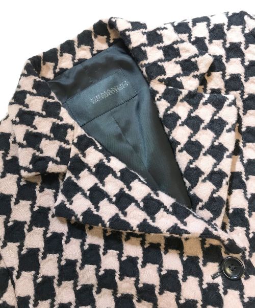 ermanno scervino（エルマノシェルビーノ）ermanno scervino (エルマノシェルビーノ) テーラードジャケット ピンク×ブラック サイズ:40の古着・服飾アイテム