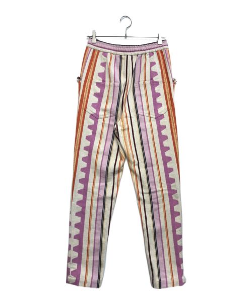 ISABEL MARANT（イザベルマラン）ISABEL MARANT (イザベルマラン) コットンリネン マルチストライプイージーパンツ ピンク サイズ:34の古着・服飾アイテム