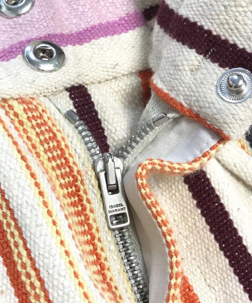 ISABEL MARANT（イザベルマラン）ISABEL MARANT (イザベルマラン) コットンリネン マルチストライプイージーパンツ ピンク サイズ:34の古着・服飾アイテム