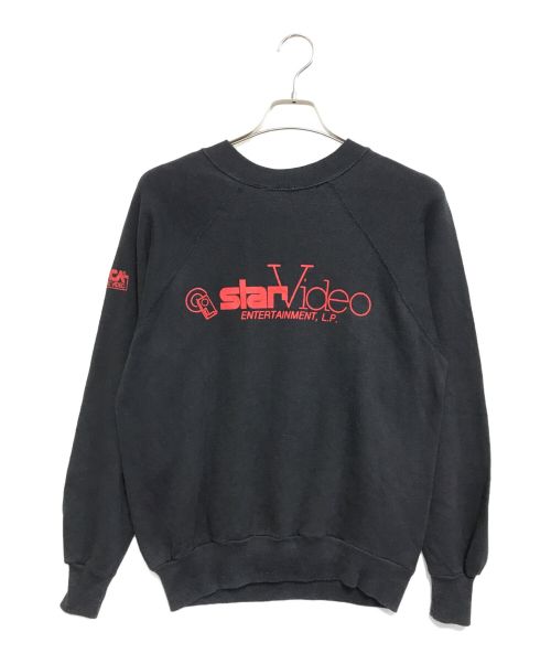 VINTAGE（ヴィンテージ）VINTAGE (ヴィンテージ) ラグランスウェット ブラック サイズ:Lの古着・服飾アイテム