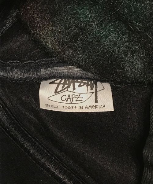 stussy（ステューシー）stussy (ステューシー) バケットハット グリーン×ブラウン サイズ:Mの古着・服飾アイテム
