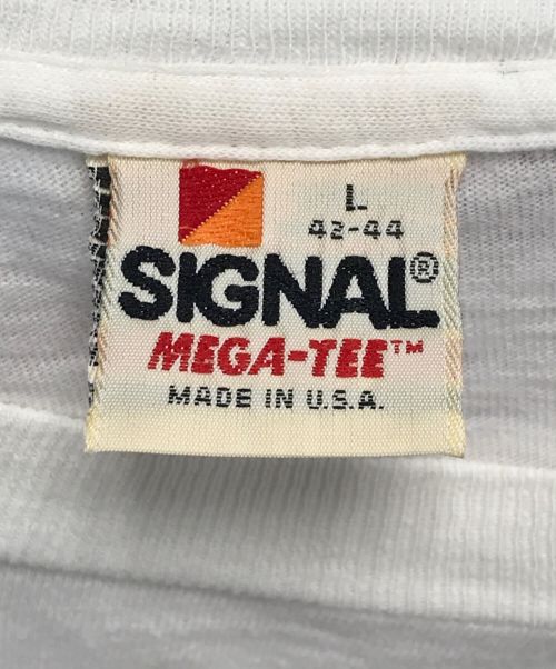 signal（シグナル）signal (シグナル) カットソー ホワイト サイズ:Lの古着・服飾アイテム