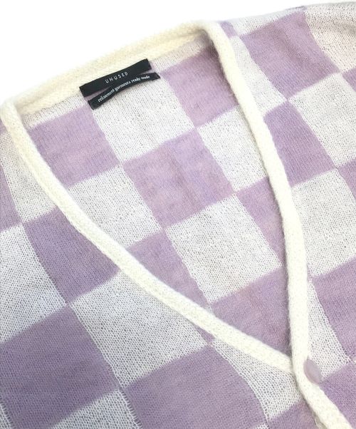 UNUSED（アンユーズド）UNUSED (アンユーズド) モヘヤニットカーディガン パープル サイズ:3の古着・服飾アイテム