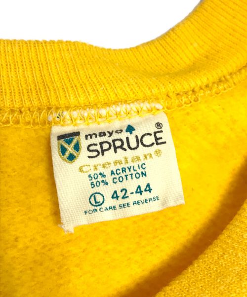 SPRUCE（スプルース）SPRUCE (スプルース) ラグランスウェット イエロー サイズ:Lの古着・服飾アイテム