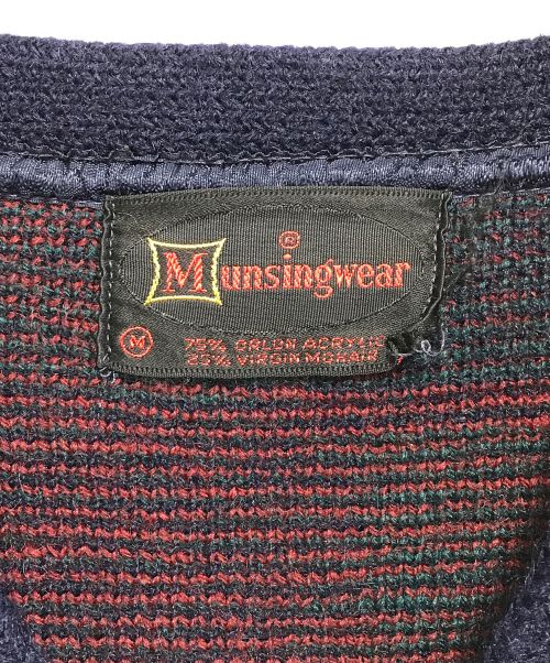 MUNSING WEAR（マンシングウェア）MUNSING WEAR (マンシングウェア) モヘアニット レッド サイズ:Mの古着・服飾アイテム
