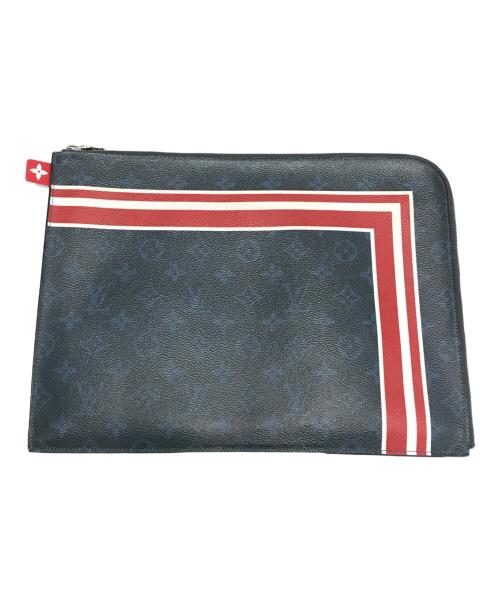 LOUIS VUITTON（ルイ ヴィトン）LOUIS VUITTON (ルイ ヴィトン) クラッチバッグ ネイビーの古着・服飾アイテム