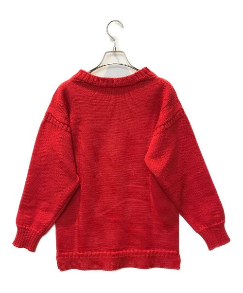 GUERNSEY WOOLLENS（ガンジーウーレンズ）GUERNSEY WOOLLENS (ガンジーウーレンズ) ニット レッド サイズ:36の古着・服飾アイテム