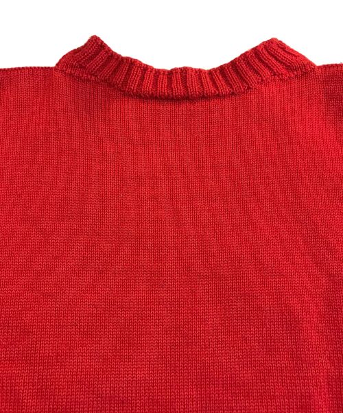 GUERNSEY WOOLLENS（ガンジーウーレンズ）GUERNSEY WOOLLENS (ガンジーウーレンズ) ニット レッド サイズ:36の古着・服飾アイテム