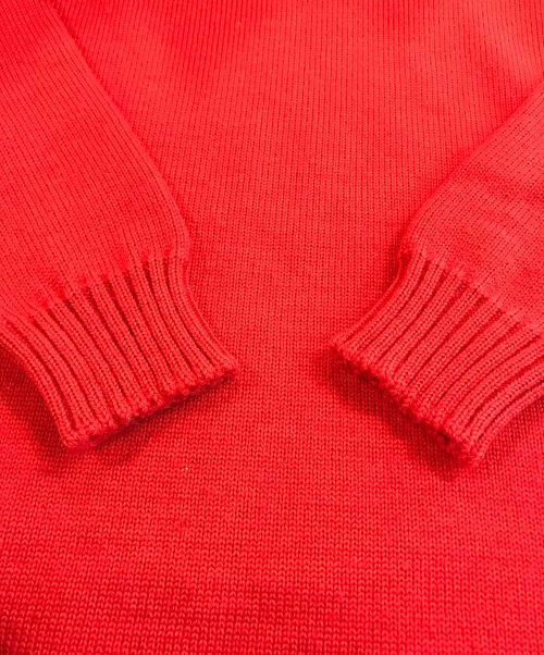 GUERNSEY WOOLLENS（ガンジーウーレンズ）GUERNSEY WOOLLENS (ガンジーウーレンズ) ニット レッド サイズ:36の古着・服飾アイテム