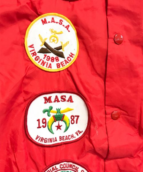 VINTAGE（ヴィンテージ）VINTAGE (ヴィンテージ) コーチジャケット レッド サイズ:Lの古着・服飾アイテム