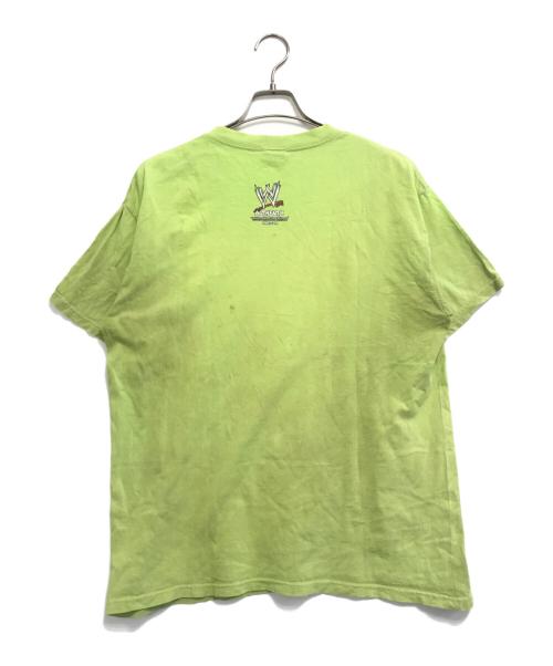 wwe（ダブリュダブリュイー）wwe (ダブリュダブリュイー) プロレスTシャツ イエロー サイズ:Lの古着・服飾アイテム