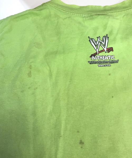 wwe（ダブリュダブリュイー）wwe (ダブリュダブリュイー) プロレスTシャツ イエロー サイズ:Lの古着・服飾アイテム