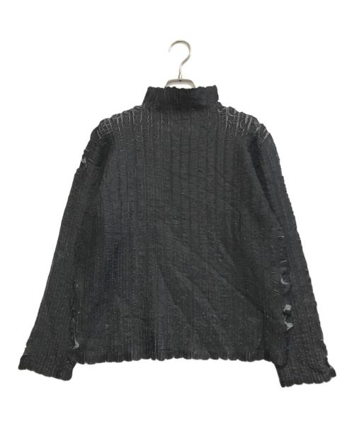 ISSEY MIYAKE（イッセイミヤケ）ISSEY MIYAKE (イッセイミヤケ) モックネックカットソー ブラック サイズ:3の古着・服飾アイテム