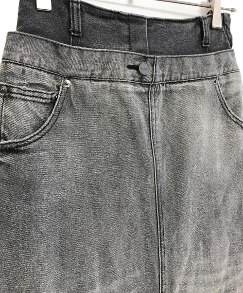 Ameri（アメリ）AMERI (アメリ) LAYERED REMAKE DENIM SKIRT ブラック サイズ:24の古着・服飾アイテム