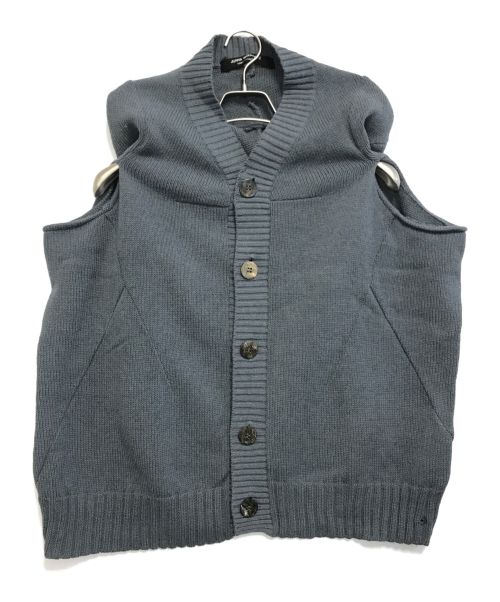 JUNYA WATANABE COMME des GARCONS（ジュンヤワタナベ コムデギャルソン）JUNYA WATANABE COMME des GARCONS (ジュンヤワタナベ コムデギャルソン) 変形ニットベスト グレー サイズ:表記なしの古着・服飾アイテム