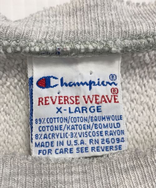 Champion（チャンピオン）Champion (チャンピオン) リバースウィーブスウェット グレー サイズ:XLの古着・服飾アイテム