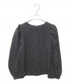 Diagramダイアグラム）の古着「ジャガードブラウス」｜ブラック