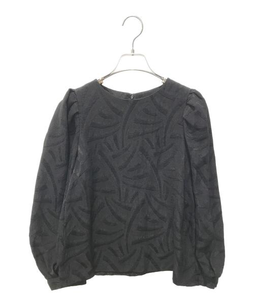 Diagram（ダイアグラム）Diagram (ダイアグラム) ジャガードブラウス ブラック サイズ:36の古着・服飾アイテム