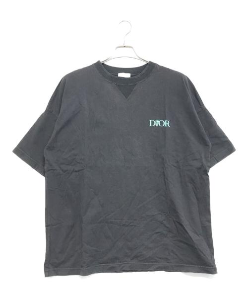 Christian Dior（クリスチャン ディオール）Christian Dior (クリスチャン ディオール) フラワー刺繍Tシャツ ブラック サイズ:Mの古着・服飾アイテム