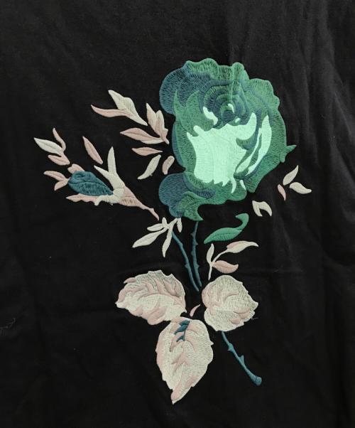 Christian Dior（クリスチャン ディオール）Christian Dior (クリスチャン ディオール) フラワー刺繍Tシャツ ブラック サイズ:Mの古着・服飾アイテム