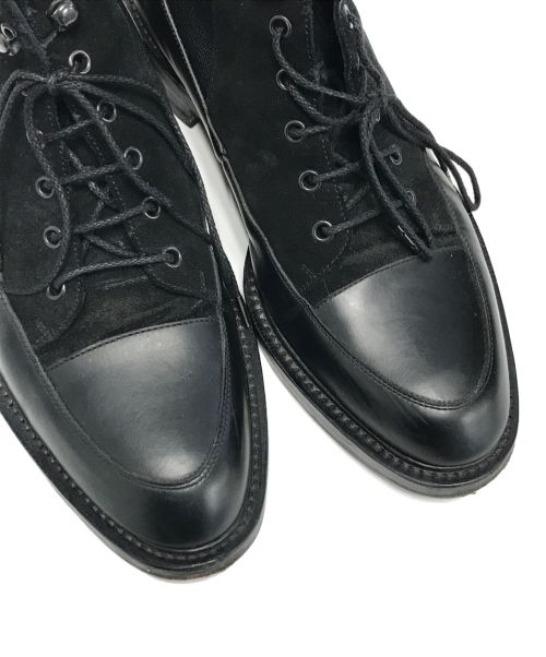 W.H（ダブルエイチ）W.H (ダブルエイチ) レースアップブーツ ブラック サイズ:不明の古着・服飾アイテム