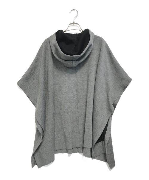 LOUIS VUITTON（ルイ ヴィトン）LOUIS VUITTON (ルイ ヴィトン) カシミヤ ハーフジップ フーディッド ポンチョ グレー サイズ:Ｍの古着・服飾アイテム