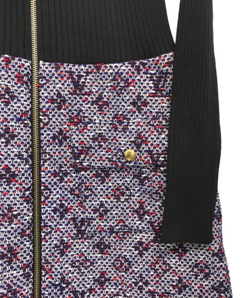 LOUIS VUITTON（ルイ ヴィトン）LOUIS VUITTON (ルイ ヴィトン) モノグラム ツイード ワンピース ブラック サイズ:40の古着・服飾アイテム