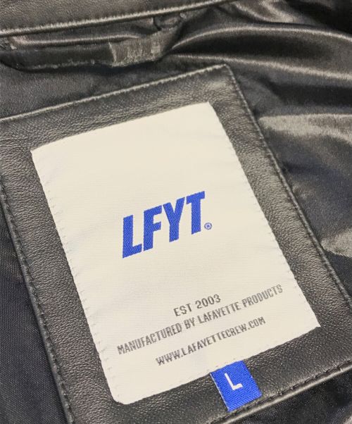 LFYT（エルエフワイティー）LFYT (エルエフワイティー) ラムレザージャケット ブラック サイズ:Lの古着・服飾アイテム