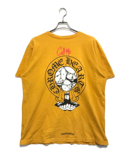 CHROME HEARTS（クロムハーツ）CHROME HEARTS (クロムハーツ) マッティボーイ コールミー バックプリントTシャツ イエロー サイズ:XLの古着・服飾アイテム