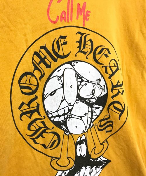 CHROME HEARTS（クロムハーツ）CHROME HEARTS (クロムハーツ) マッティボーイ コールミー バックプリントTシャツ イエロー サイズ:XLの古着・服飾アイテム