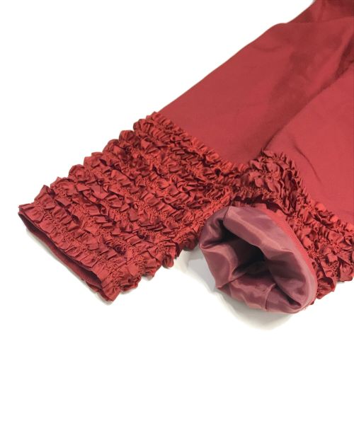 JUNIOR GAULTIER（ジュニアゴルチエ）JUNIOR GAULTIER (ジュニアゴルチエ) ノーカラージャケット レッド サイズ:40の古着・服飾アイテム