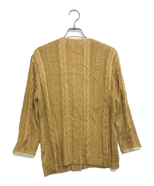 Yves Saint Laurent（イヴサンローラン）Yves Saint Laurent (イヴサンローラン) レーヨンカーディガン 黄緑 サイズ:Ｍの古着・服飾アイテム