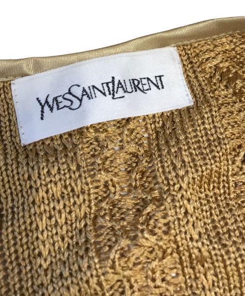Yves Saint Laurent（イヴサンローラン）Yves Saint Laurent (イヴサンローラン) レーヨンカーディガン 黄緑 サイズ:Ｍの古着・服飾アイテム