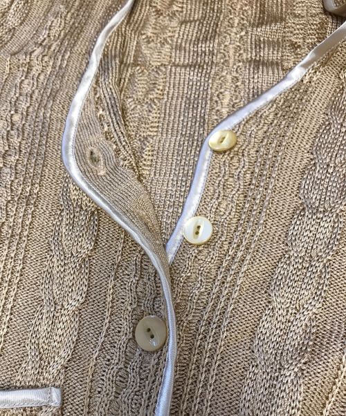 Yves Saint Laurent（イヴサンローラン）Yves Saint Laurent (イヴサンローラン) レーヨンカーディガン 黄緑 サイズ:Ｍの古着・服飾アイテム