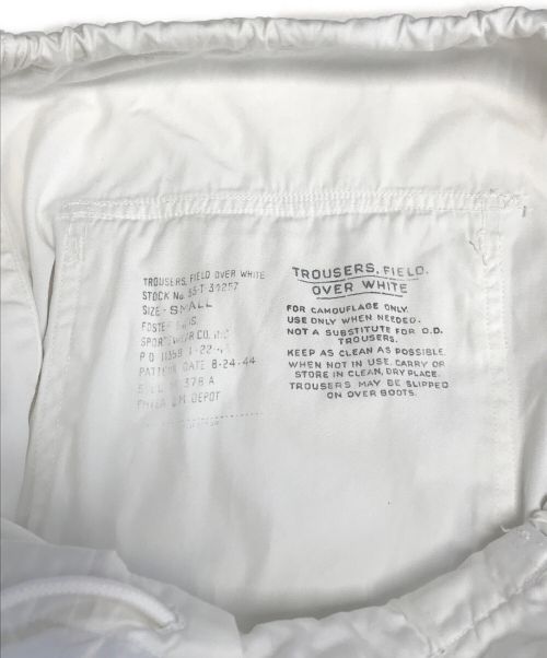 VINTAGE MILITARY（ヴィンテージ ミリタリー）VINTAGE MILITARY (ヴィンテージ ミリタリー) US ARMY スノーカモパンツ ホワイト サイズ:Lの古着・服飾アイテム