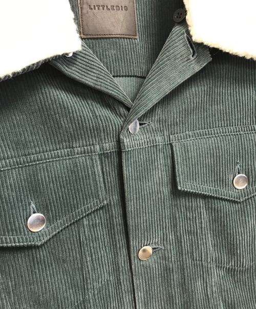LITTLEBIG（リトルビッグ）LITTLEBIG (リトルビッグ) 襟ボアコーデュロイジャケット グリーン サイズ:1の古着・服飾アイテム