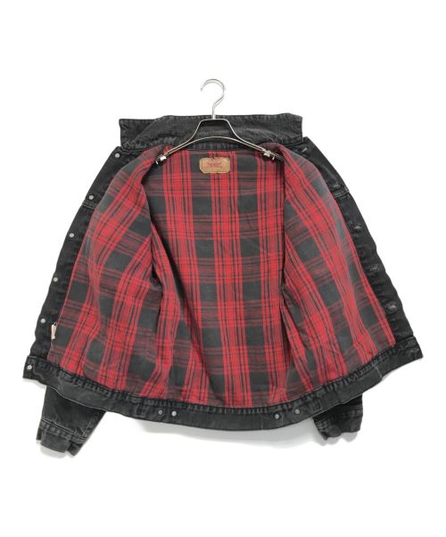 LEVI'S（リーバイス）LEVI'S (リーバイス) 裏ネルブラックデニムジャケット ブラック サイズ:Sの古着・服飾アイテム