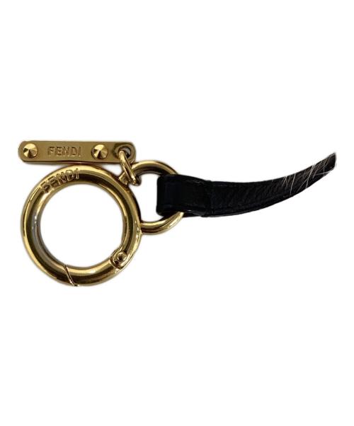 FENDI（フェンディ）FENDI (フェンディ) ボンボンチャーム ブラック×ホワイトの古着・服飾アイテム