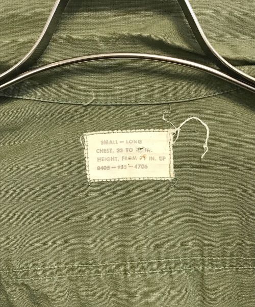 VINTAGE MILITARY（ヴィンテージ ミリタリー）VINTAGE MILITARY (ヴィンテージ ミリタリー) US ARMY ジャングルファティーグジャケット カーキ サイズ:SMALL-LONGの古着・服飾アイテム