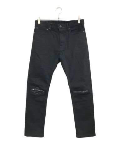 中古・古着通販】MINED (マインド) ダメージ加工デニムパンツ ブラック