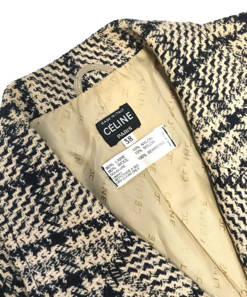 CELINE（セリーヌ）CELINE (セリーヌ) ダブルテーラードセットアップ ベージュ サイズ:38の古着・服飾アイテム