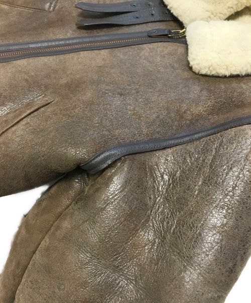 AVIREX（アヴィレックス）AVIREX (アヴィレックス) B-3ムートンフライトジャケット ブラウン サイズ:38の古着・服飾アイテム