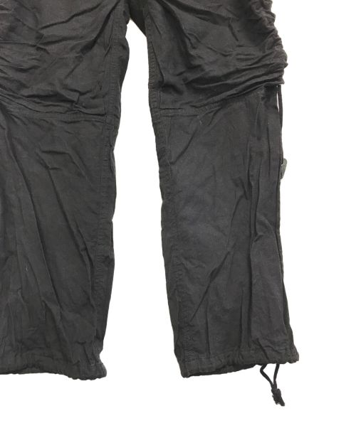 FINAL HOME（ファイナルホーム）FINAL HOME (ファイナルホーム) コットンリネンギャザーギミックパンツ ブラック サイズ:Mの古着・服飾アイテム