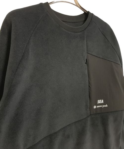 WIND AND SEA（ウィンダンシー）WIND AND SEA (ウィンド アンド シー) Snow peak (スノーピーク) フリーススウェット ブラック サイズ:XL　　　の古着・服飾アイテム