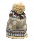 PLEATS PLEASEプリーツプリーズ）の古着「ボーリング ビーニーニットキャップ」｜ベージュ