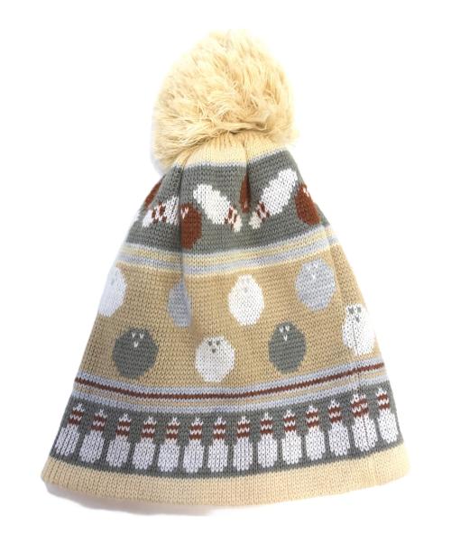 PLEATS PLEASE（プリーツプリーズ）PLEATS PLEASE (プリーツプリーズ) ボーリング ビーニーニットキャップ ベージュ サイズ:表記なしの古着・服飾アイテム