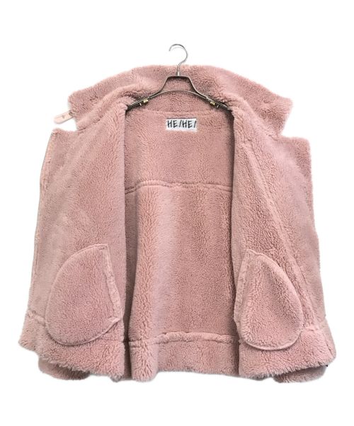 HEIHEI（ヘイヘイ）HEIHEI (ヘイヘイ) 切替ボアジャケット ピンク サイズ:表記なしの古着・服飾アイテム